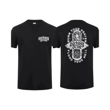 Imagem de Camiseta Gráfica Oversized Masculina Preta Com Estampa Dupla Face vice