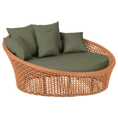 Imagem de Chaise Hungria Pintura Marrom Corda Náutica E13 Trama Terra Cota