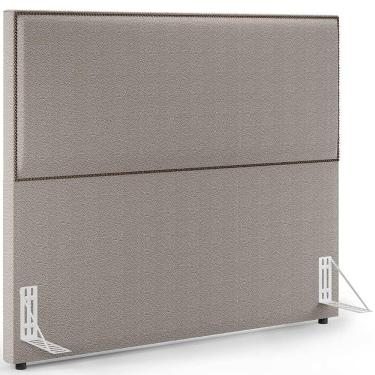 Imagem de Cabeceira Box Casal Tachas 160 Cm Vicenza L02 Bouclê Bege