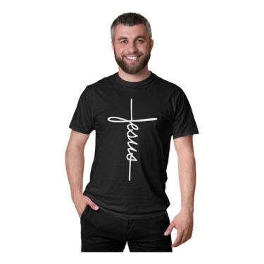 Imagem de Camiseta Jesus Fé Evangélico Gospel Crente - BLACKCHIC, Preto, M