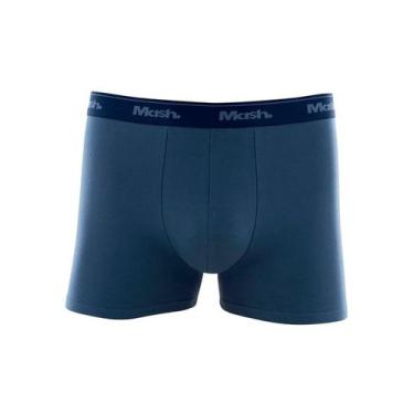 Imagem de Cueca Boxer Mash 170.26 Masculina Basic Algodão T. P/GG, G, Az20, Azul