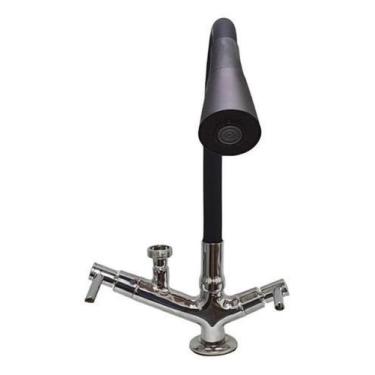 Imagem de Torneira Bancada  Cone Preto Máquina Com Saída  Lavar Louça  Cor:Preto