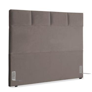 Imagem de Cabeceira de Cama Box Viúva 128 cm Marjorie Inspire House Suede Veludo