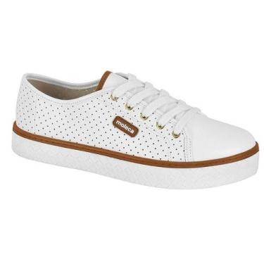Imagem de Tênis Feminino Moleca Casual Delicado Furinhos Plataforma Conforto, Br