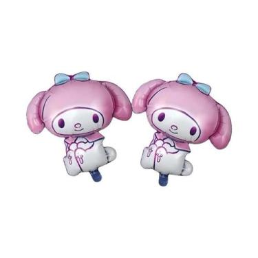 Imagem de Balões De Folha Hello Kitty Kuromi 2 Peças Decoração Fofa Para Festa D
