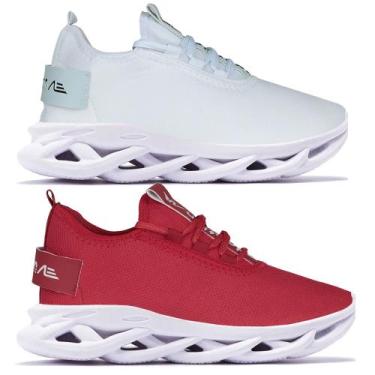 Imagem de Kit 2 Pares Tênis Academia Caminhada Corrida Leve Adapion Limited - AD