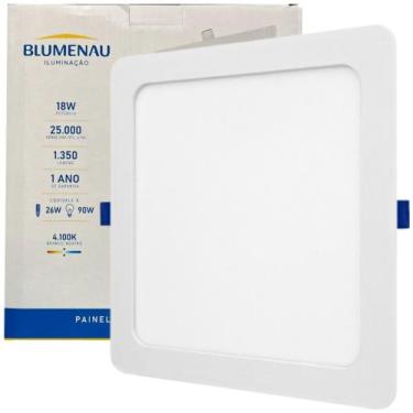 Imagem de 10 painel plafon led 18w embutir quadrado 22x22 bivolt 110/220v branco