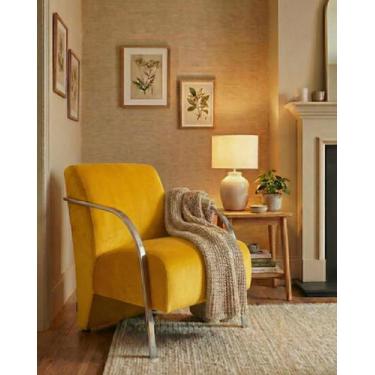 Imagem de Poltrona Individual Decorativa em Corano - Norte Dist., Amarelo, 10kg