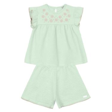 Imagem de Conjunto infantil menina com estampa floral Mundi