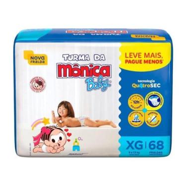 Imagem de Fralda Turma Mônica Baby Giga Xg Com 68 Unidades - Turma Da Mônica