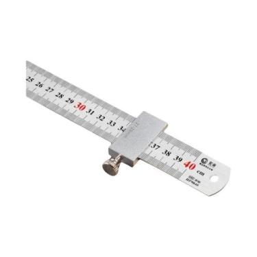 Imagem de Régua De Aço Para Carpinteiro De Metal Reforçado Com Escala Clara E Pr