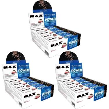 Imagem de Kit 3X Power Protein Bar - 12 Unidades 41g Napolitano - Max Titanium-Masculino