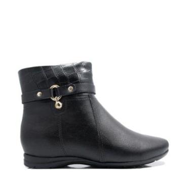Imagem de Bota Comfort Flex Cano Curto Preta-Feminino