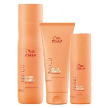 Imagem de Kit Shampoo + Condicionador + Wonder Balm Wella Professionals Invigo Nutri-Enrich-Unissex