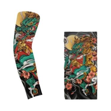 Imagem de Manga Protetora Solar Unissex Fina Para Tatuagem, Caminhada, Pesca, Fe