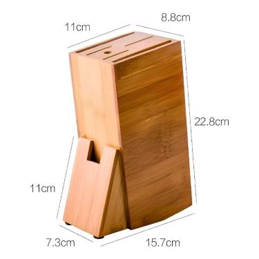 Imagem de Faqueiro Suporte Facas Organizador Bambu Cozinha Elegância - Praticidade Na Sua Cozinha