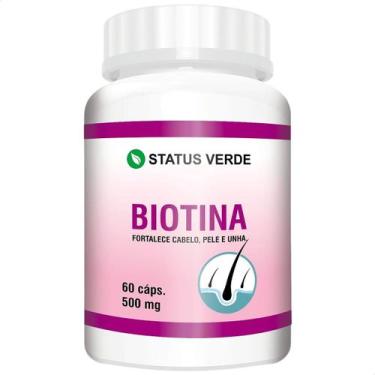 Imagem de Biotina Concenrada 60 Cáps 500mg - Suplemento Natural