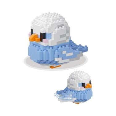Imagem de Blocos De Montar Micro Mini Papagaio Colorido: Modelo 3D De Tijolos Pa