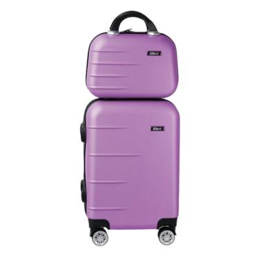 Imagem de Kit Mala de Bordo Silent Ipanema + Frasqueira - Padrão ANAC | Rígida em ABS | 4 Rodas D...