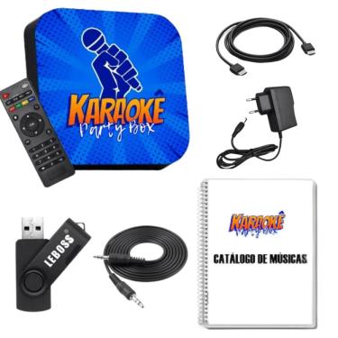 Imagem de Karaoke Party Box Profissional + 2000 Músicas + Catálogo Impresso (Não Precisa Internet)