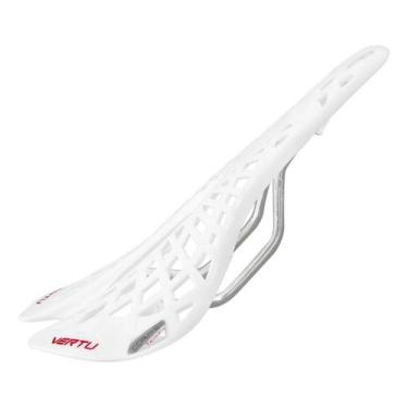 Imagem de Selim Branco Vertu Spider Vazado Sofisticado Performance Superior Bike