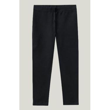 Imagem de Calça Legging Infantil Menina em Cotton Conforto - Malwee Kids, Preto,