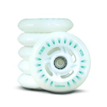 Imagem de Rodas Led 100mm Creme - Go Roller, Verde