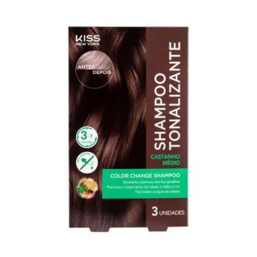 Imagem de Shampoo Tonalizante Color Change Castanho Médio - Kiss New York