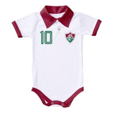 Imagem de Macacão Body Gola Polo Infantil Bebe 0 a 12 Meses Clubes Brasileiros F