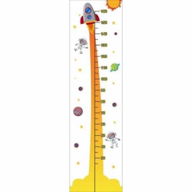 Imagem de Régua De Crescimento Infantil Adesivo De Parede Foguete - BDM Brinqued