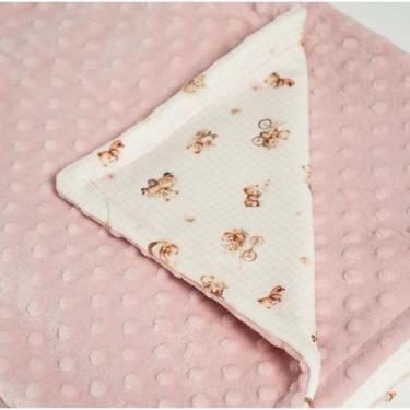 Imagem de Cobertor Bebê Menina Fleece 3D Fun New Baby Rosa - Hug
