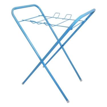 Imagem de Suporte  Banheira Desmontável  Prático Super Compacto Branco - Azul
