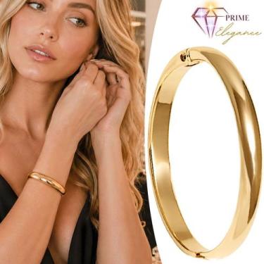 Imagem de Pulseira Bracelete Feminina Banhado Ouro Redondo Semijoia - GRANADO AC