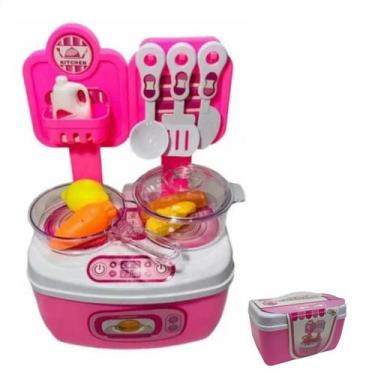 Imagem de Maleta Cozinha Infantil Mini Fogao Com Acessorios Infantil - Well Mix