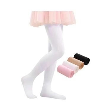 Imagem de Meias De Ballet Para Meninas, 4 Peças, Finas, Respiráveis, Em Cores Só