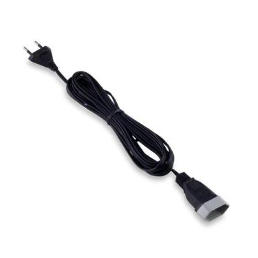 Imagem de Extensão Cordão Prolongador Bipolar 10 Amperes 5 Metros Bivolt Preto F