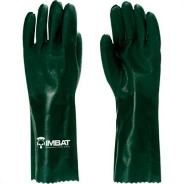 Imagem de Luva Pvc C/Forro Imbat Verde 36Cm