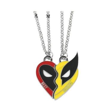 Imagem de Conjunto De Chaveiros Deadpool Wolverine Coração Dividido, Pingentes C