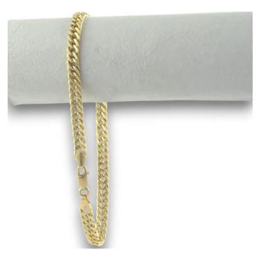 Imagem de Pulseira Grumet Dupla Mosquetão Ouro 18k 750 21 Cm 4.5mm Amarelo 21 Cm