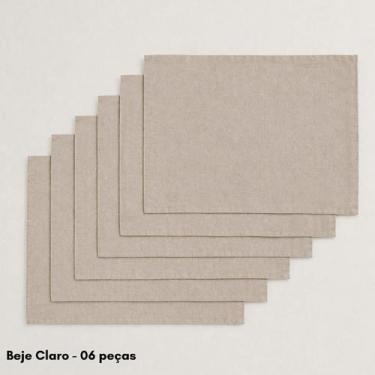 Imagem de Jogo Americano Tecido tipo Linho Misto Kit 4 ou 6 peças Mesa Posta Ret
