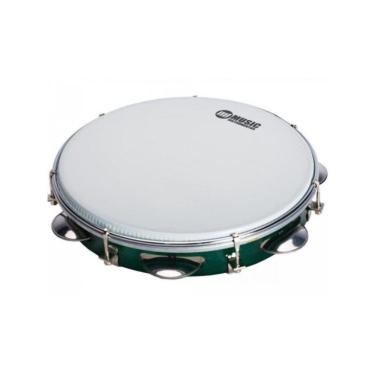 Imagem de Pandeiro 983gr Acrílico com Corpo em Policarbonato Verde PHX Instrumentos 27CM
