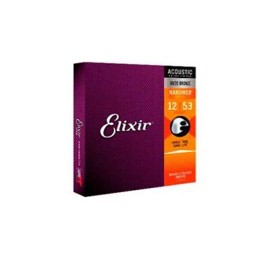 Imagem de Corda .012 Light Para Violão Aço Nanoweb Elixir