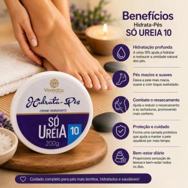 Imagem de Hidrata-Pés Creme Hidratante Só Ureia 10 Veredas Cosméticos 200g