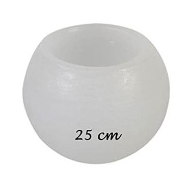 Imagem de VELA LUMINARIA REDONDA 25CM BRANCA DECORATIVA - UN