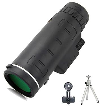 Imagem de Telescópio Telescópio monocular 40x60 HD de alta potência, prisma BAK4 à prova d'água e adaptador de celular antiembaçante, adequado para observação de pássaros e shows
