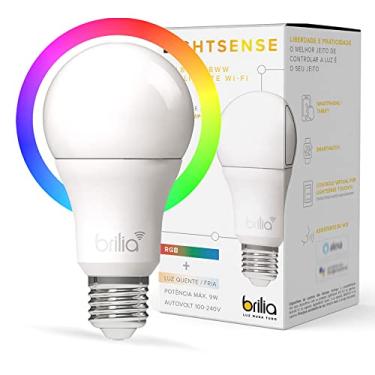 Imagem de Lâmpada inteligente Brilia LightSense BULBO LED RGB Controle por Wi-Fi. Compatível com Alexa e Google Assistente