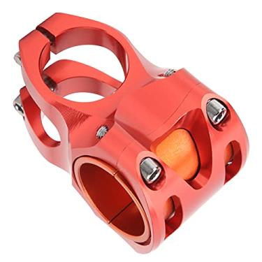 Imagem de Haste do guidão de bicicleta MTB, proteção contra ferrugem 31,8/35mm resistente ao desgaste antivibração antiderrapante haste da haste da bicicleta substituição da haste para(S35 vermelho)