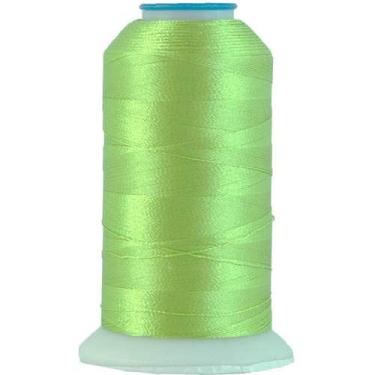 Imagem de Threadart Linha de bordado de máquina de poliéster da The Spool - 1000 m - 40 wt - Centenas de opções de cores - verde limão - Nº 675