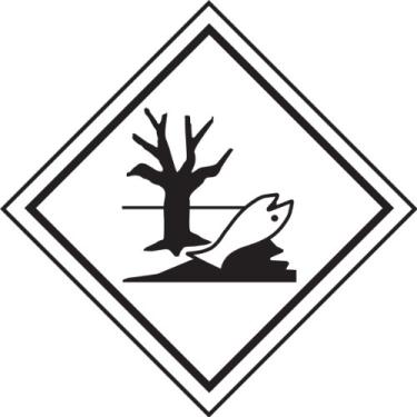 Imagem de Accuform MPL907CT1 PF-Cartolina Poluente Marinho DOT Placard, 26 cm de largura x 26 cm de comprimento, preto sobre branco