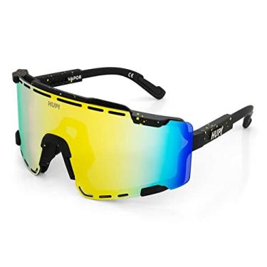 Imagem de Óculos de Sol Hupi Vapor Preto e Amarelo - Lente Amarelo Espelhado, Cor: Preto